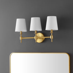 Safavieh Davielle, 3 Light, 21 Inch, Brass, Iron Wall Sconce Brass Gold SCN4120B