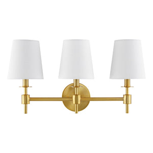 Safavieh Davielle, 3 Light, 21 Inch, Brass, Iron Wall Sconce Brass Gold SCN4120B