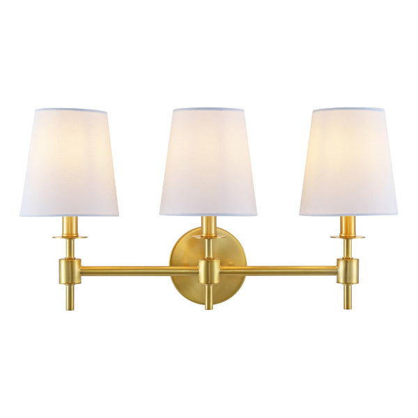 Safavieh Davielle, 3 Light, 21 Inch, Brass, Iron Wall Sconce Brass Gold SCN4120B