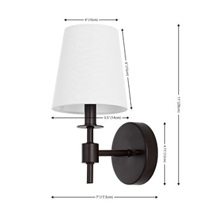 Safavieh DALANY, Elegant Iron Wall Sconce Set of 2 - Minimalist Design for Warm Illumination in Any Space Black SCN4121A-SET2