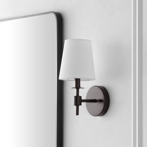 Safavieh DALANY, Elegant Iron Wall Sconce Set of 2 - Minimalist Design for Warm Illumination in Any Space Black SCN4121A-SET2