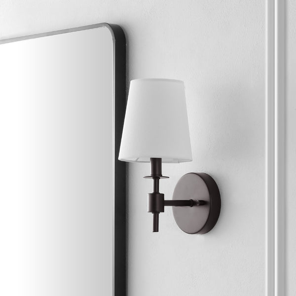 Safavieh DALANY, Elegant Iron Wall Sconce Set of 2 - Minimalist Design for Warm Illumination in Any Space Black SCN4121A-SET2