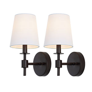 Safavieh DALANY, Elegant Iron Wall Sconce Set of 2 - Minimalist Design for Warm Illumination in Any Space Black SCN4121A-SET2