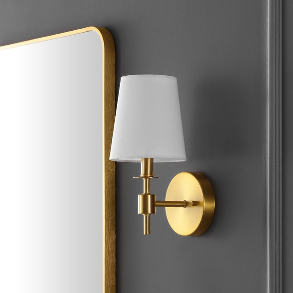 Safavieh DALANY, Elegant Iron Wall Sconce Set of 2 - Minimalist Design for Warm Illumination in Any Space Brass SCN4121B-SET2