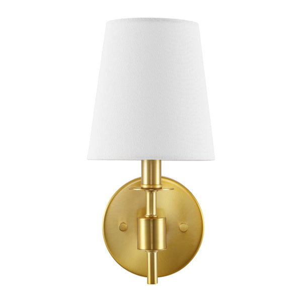Safavieh DALANY, Elegant Iron Wall Sconce Set of 2 - Minimalist Design for Warm Illumination in Any Space Brass SCN4121B-SET2