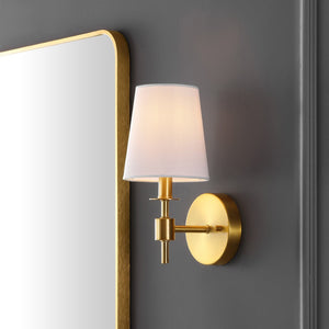 Safavieh DALANY, Elegant Iron Wall Sconce Set of 2 - Minimalist Design for Warm Illumination in Any Space Brass SCN4121B-SET2