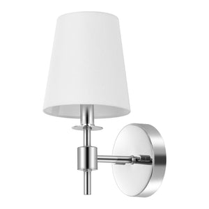 Safavieh DALANY, Elegant Iron Wall Sconce Set of 2 - Minimalist Design for Warm Illumination in Any Space Chrome SCN4121C-SET2