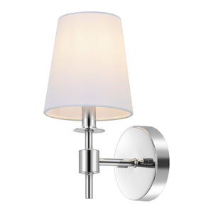 Safavieh DALANY, Elegant Iron Wall Sconce Set of 2 - Minimalist Design for Warm Illumination in Any Space Chrome SCN4121C-SET2