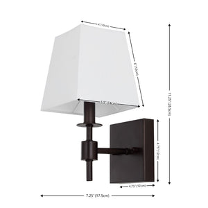 Safavieh CLAUREN, Elegant Black Iron Wall Sconce Set of 2 for Stylish Home Lighting and Ambiance Oil Rub Bronze SCN4122A-SET2
