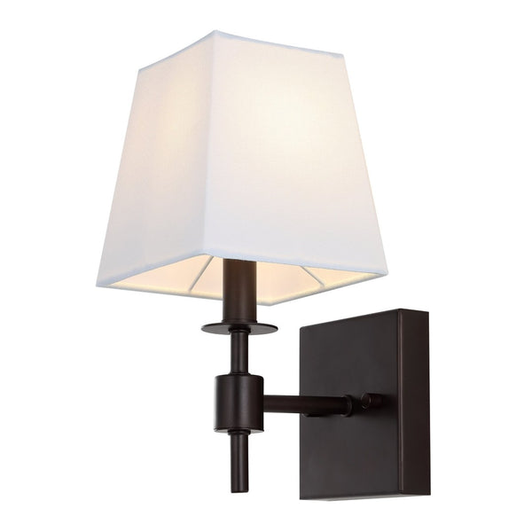 Safavieh CLAUREN, Elegant Black Iron Wall Sconce Set of 2 for Stylish Home Lighting and Ambiance Oil Rub Bronze SCN4122A-SET2