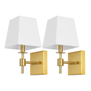 Safavieh Clauren, 7.25 Inch, Brass, Iron Wall Sconce Set Of 2 X23 Brass Gold 7.25" x 5.5" x 11.25"