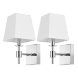 Safavieh Clauren, 7.25 Inch, Chrome, Iron Wall Sconce Set Of 2 X23 Chrome 7.25" x 5.5" x 11.25"