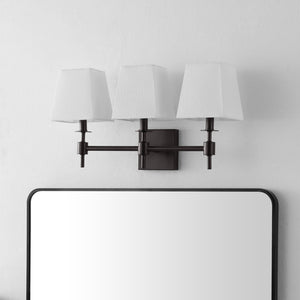 Safavieh Clelia, 3 Light, 22 Inch, Black, Iron Wall Sconce Orb SCN4123A