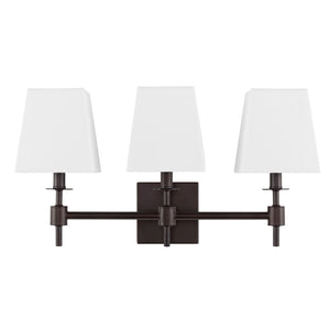 Safavieh Clelia, 3 Light, 22 Inch, Black, Iron Wall Sconce Orb SCN4123A
