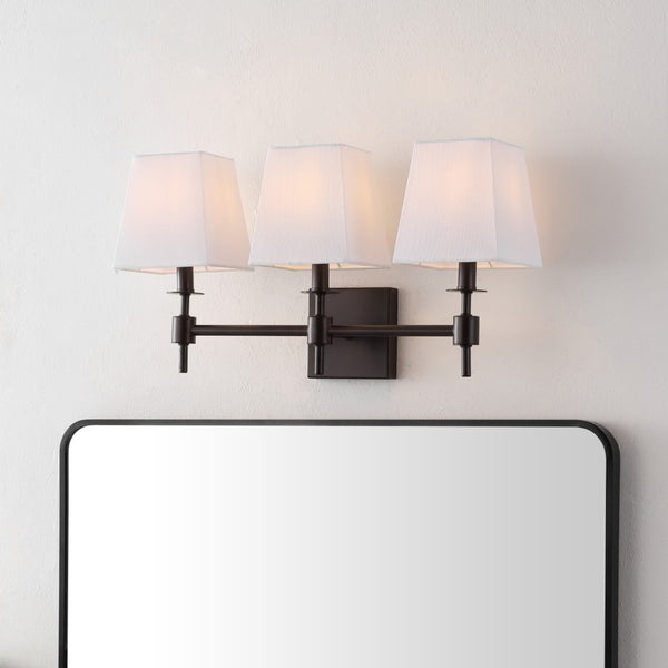 Safavieh Clelia, 3 Light, 22 Inch, Black, Iron Wall Sconce Orb SCN4123A