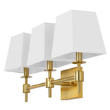 Safavieh Clelia, 3 Light, 21.25 Inch, Brass, Iron Wall Sconce X23 Brass Gold 7.25" x 21.25" x 11.25"