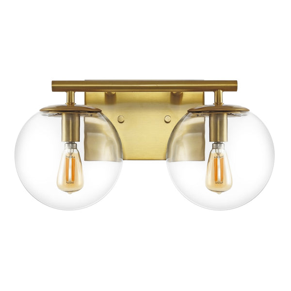 Safavieh Severa, 2 Light, 13.5 Inch, Brass, Iron/Glass Wall Sconce Brass Gold SCN4125A