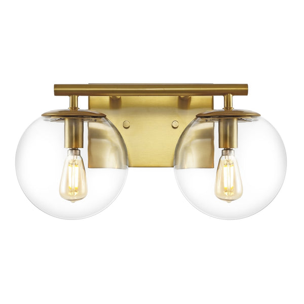 Safavieh Severa, 2 Light, 13.5 Inch, Brass, Iron/Glass Wall Sconce Brass Gold SCN4125A