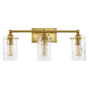 Safavieh JOHARI, 3-Light Wall Sconce, 23.5-Inch Elegant Iron and Glass Design for Stylish Home Illumination Gold SCN4129A