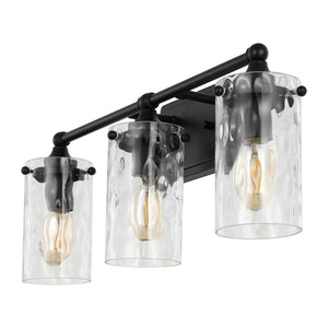 Safavieh JOHARI, 3-Light Wall Sconce, 23.5-Inch Elegant Iron and Glass Design for Stylish Home Illumination Black SCN4129B