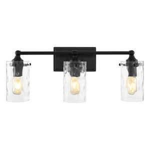Safavieh JOHARI, 3-Light Wall Sconce, 23.5-Inch Elegant Iron and Glass Design for Stylish Home Illumination Black SCN4129B