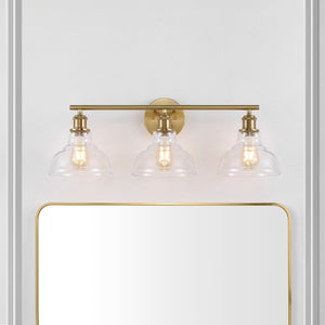 Safavieh Calyna, 3 Light, 28 Inch, Gold, Iron/Glass Wall Sconce SCN4130A