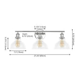 Safavieh Calyna, 3 Light, 28 Inch, Chrome, Iron/Glass Wall Sconce SCN4130C