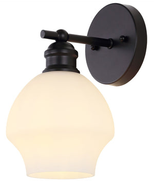 Safavieh SOLYNN, Elegant Set of 2 Modern Wall Sconces for Refined Accent Lighting in Any Interior Space Black / White SCN4131C-SET2