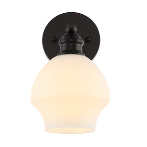 Safavieh SOLYNN, Elegant Set of 2 Modern Wall Sconces for Refined Accent Lighting in Any Interior Space Black / White SCN4131C-SET2