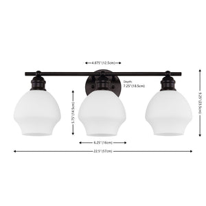 Safavieh MYLSA, Modern Three-Light Wall Sconce for Stylish Illumination in Living Spaces and Hallways Black / White SCN4132C