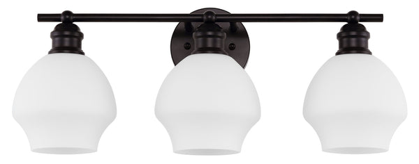 Safavieh MYLSA, Modern Three-Light Wall Sconce for Stylish Illumination in Living Spaces and Hallways Black / White SCN4132C