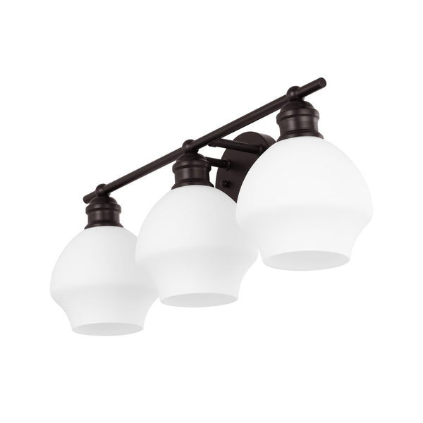Safavieh MYLSA, Modern Three-Light Wall Sconce for Stylish Illumination in Living Spaces and Hallways Black / White SCN4132C