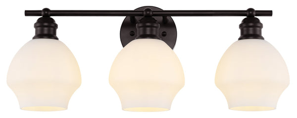 Safavieh MYLSA, Modern Three-Light Wall Sconce for Stylish Illumination in Living Spaces and Hallways Black / White SCN4132C
