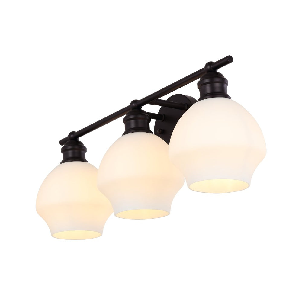 Safavieh MYLSA, Modern Three-Light Wall Sconce for Stylish Illumination in Living Spaces and Hallways Black / White SCN4132C
