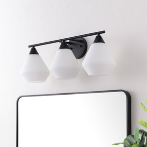 Safavieh AMANI, 3-Light Iron Wall Sconce - Modern Design for Stylish Ambient Lighting in Any Room Black SCN4134C