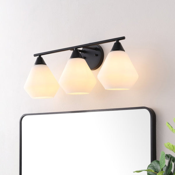 Safavieh AMANI, 3-Light Iron Wall Sconce - Modern Design for Stylish Ambient Lighting in Any Room Black SCN4134C