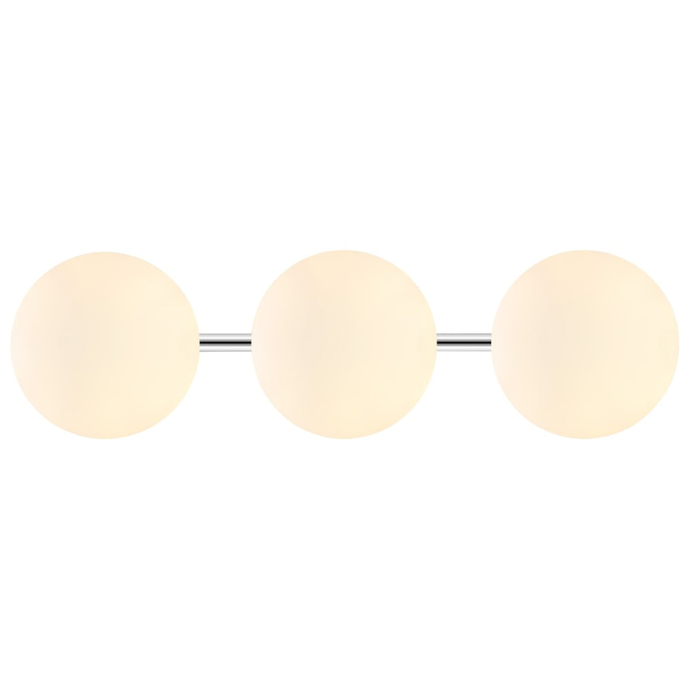 Safavieh AMAOI, Elegant Three-Light Wall Sconce with Clear Glass Shades for Modern and Industrial Spaces Chrome SCN4135B