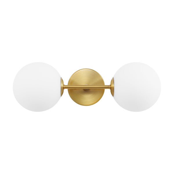 Safavieh HYMN, Elegant 2-Light Wall Sconce in Iron and Glass for Timeless Home Illumination and Style Brass SCN4137A