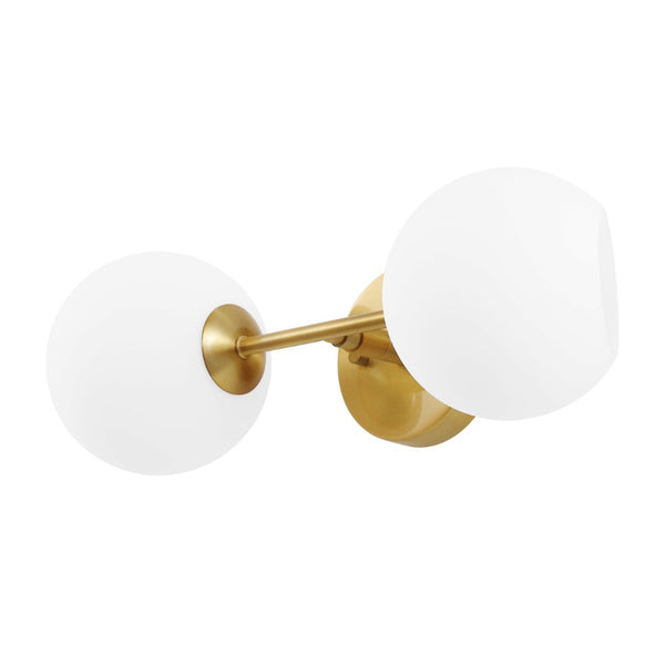 Safavieh HYMN, Elegant 2-Light Wall Sconce in Iron and Glass for Timeless Home Illumination and Style Brass SCN4137A