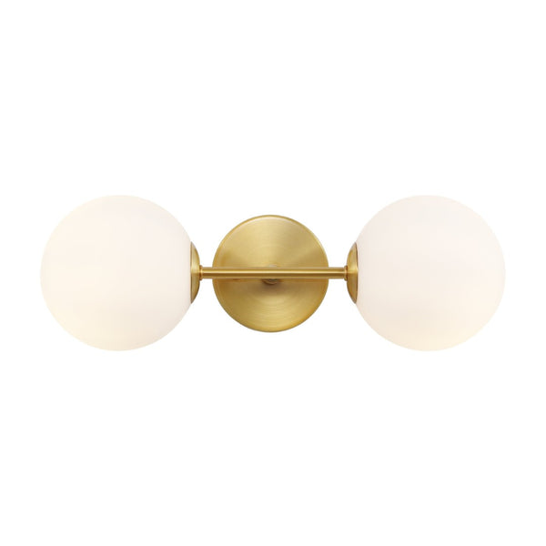 Safavieh HYMN, Elegant 2-Light Wall Sconce in Iron and Glass for Timeless Home Illumination and Style Brass SCN4137A