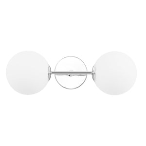 Safavieh HYMN, Elegant 2-Light Wall Sconce in Iron and Glass for Timeless Home Illumination and Style Chrome SCN4137B