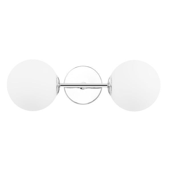 Safavieh HYMN, Elegant 2-Light Wall Sconce in Iron and Glass for Timeless Home Illumination and Style Chrome SCN4137B