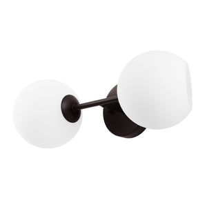 Safavieh HYMN, Elegant 2-Light Wall Sconce in Iron and Glass for Timeless Home Illumination and Style Black SCN4137C