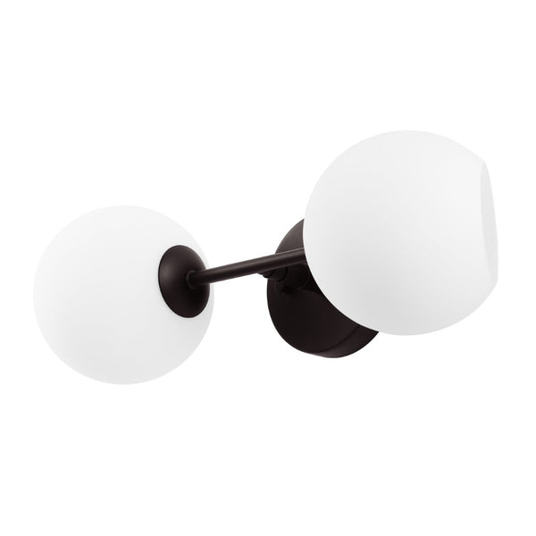 Safavieh HYMN, Elegant 2-Light Wall Sconce in Iron and Glass for Timeless Home Illumination and Style Black SCN4137C
