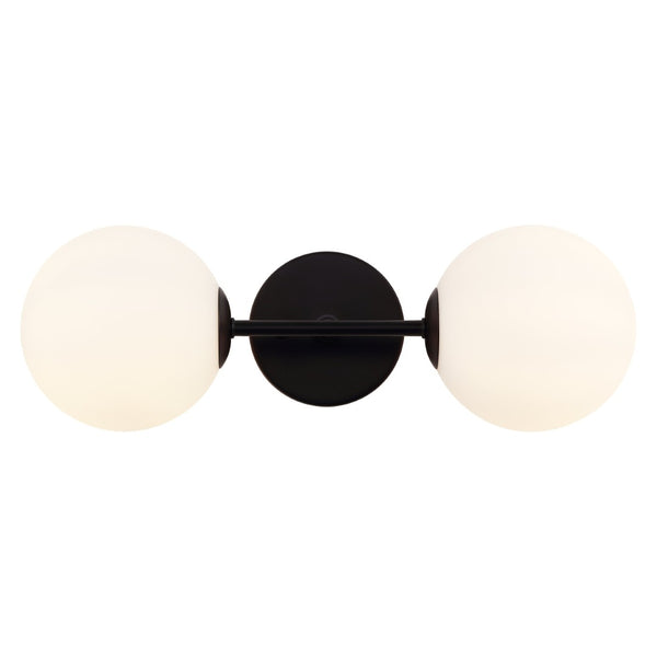 Safavieh HYMN, Elegant 2-Light Wall Sconce in Iron and Glass for Timeless Home Illumination and Style Black SCN4137C