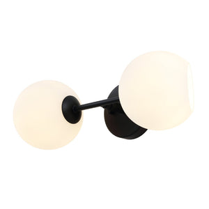 Safavieh HYMN, Elegant 2-Light Wall Sconce in Iron and Glass for Timeless Home Illumination and Style Black SCN4137C