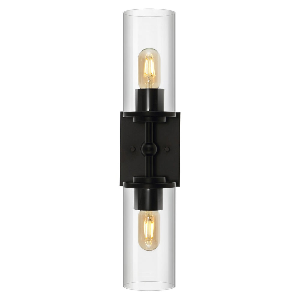 Safavieh Lolita, 2 Light, 6 Inch, Black, Iron/Glass Wall Sconce X23 Black 6" x 4.75" x 20.5"