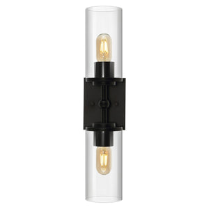 Safavieh Lolita, 2 Light, 6 Inch, Black, Iron/Glass Wall Sconce X23 Black 6" x 4.75" x 20.5"