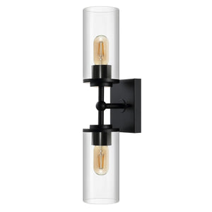 Safavieh Lolita, 2 Light, 6 Inch, Black, Iron/Glass Wall Sconce X23 Black 6" x 4.75" x 20.5"