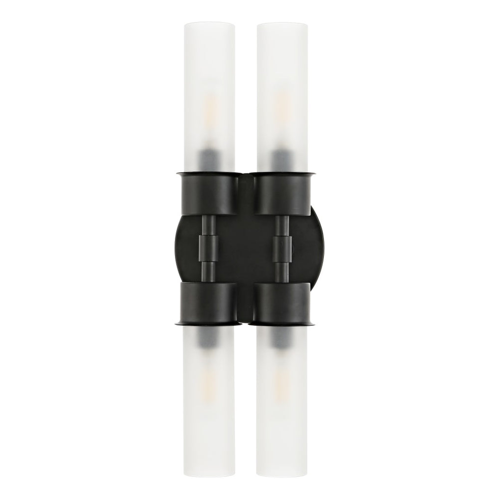 Safavieh Joli, 4 Light, 5.75 Inch, Black, Iron/Glass Wall Sconce Black / Clear SCN4142A